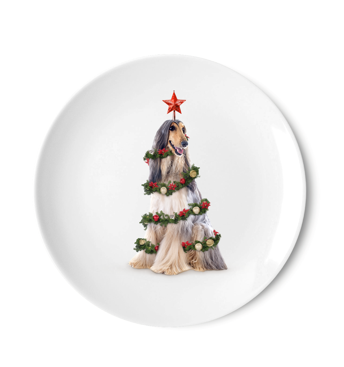 Piatto panettone in porcellana - 30,5 cm / Bianco