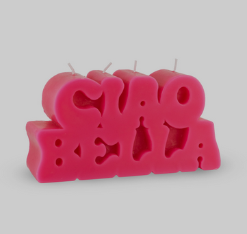 Candela profumata in paraffina / Decoro Ciao Bella.