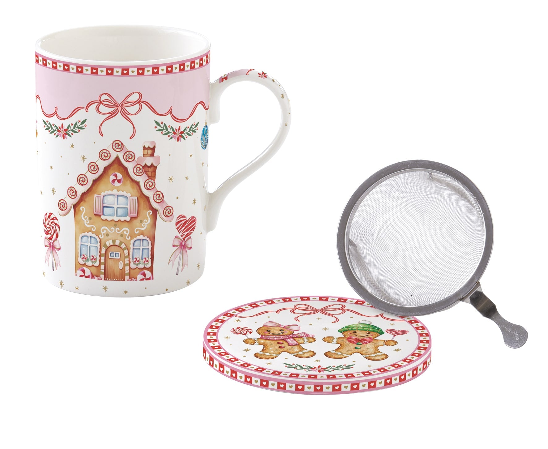 Mug e sottobicchiere con infusiera - 350 ml