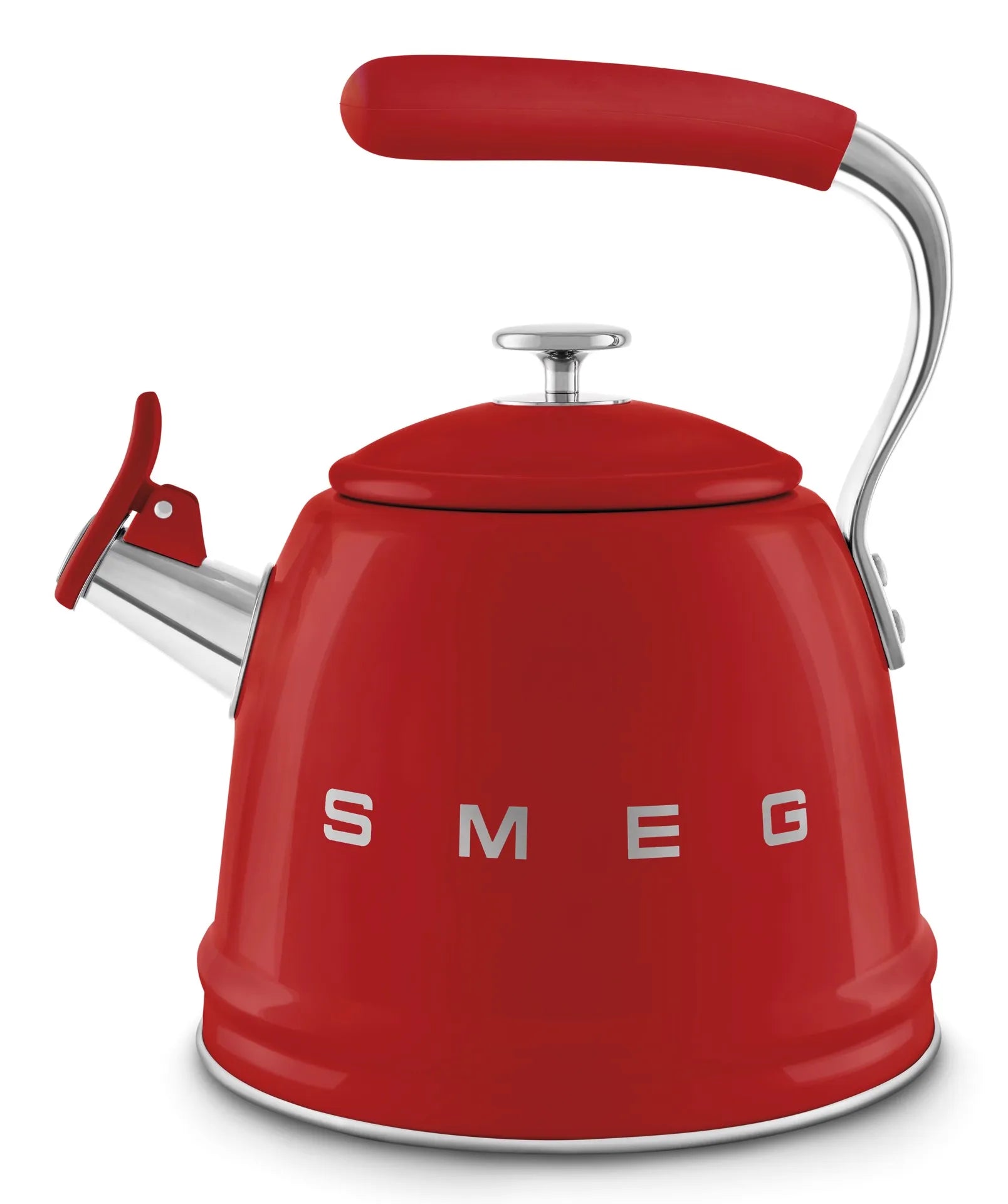 Smeg - Bollitore a fischio Rosso Estetica 50's Style