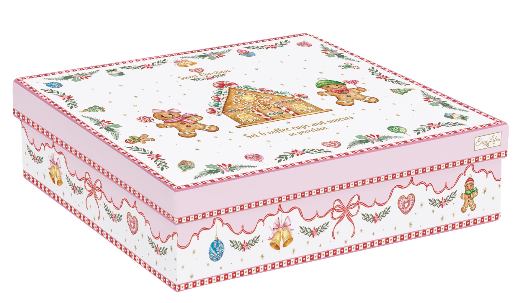 Set 6 tazzine caffè - con piattino / Sweet Christmas