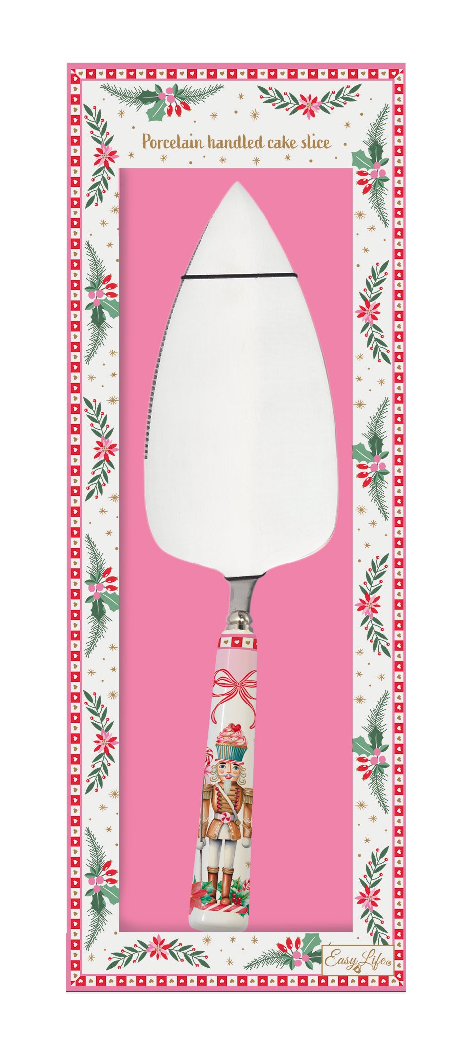 Pala torta con manico in porcellana - in color box / Sweet Christmas