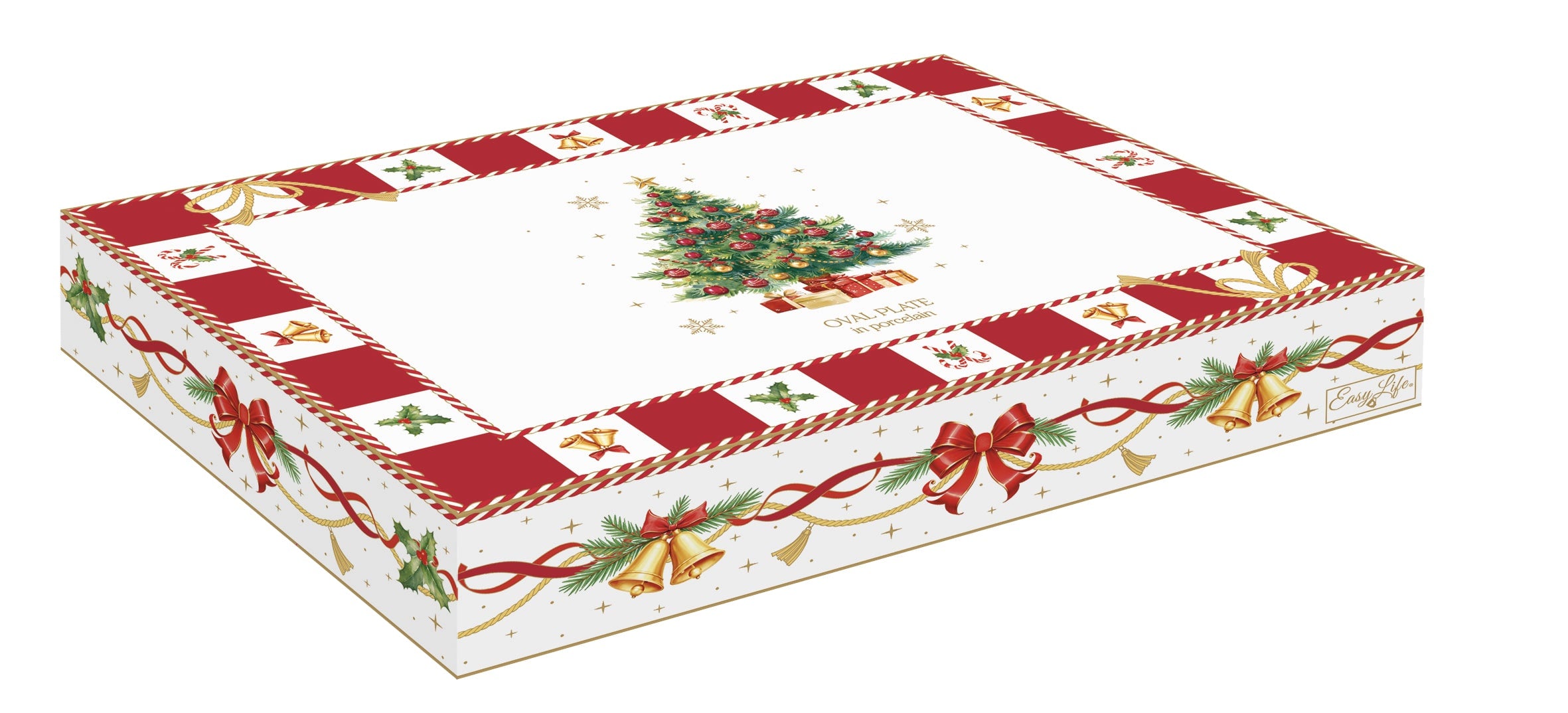 Piatto ovale In color box - 25x17 cm / Christmas Tale