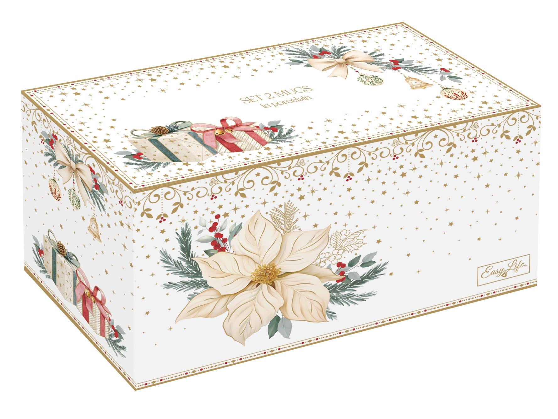 Set 2 tazze In Color Box - 275 ml /White Elegance