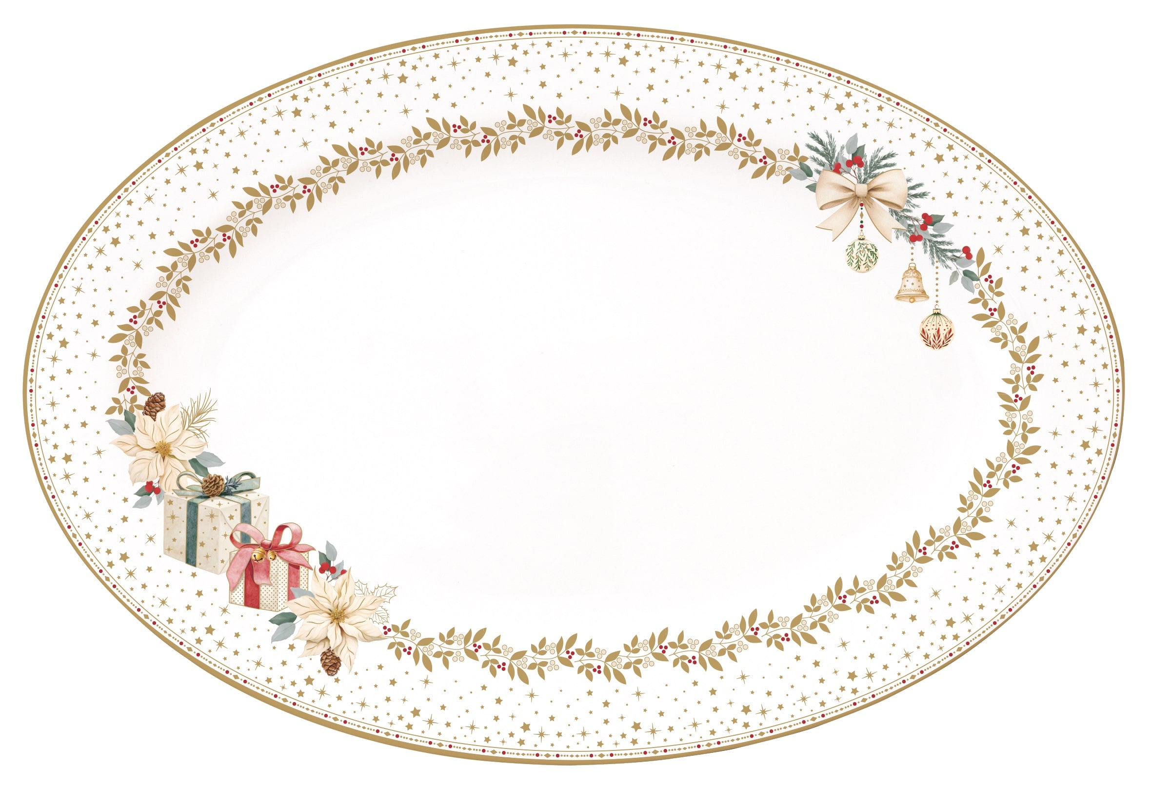 Vassoio ovale in Color Box - 35x23,5 cm / White Elegance