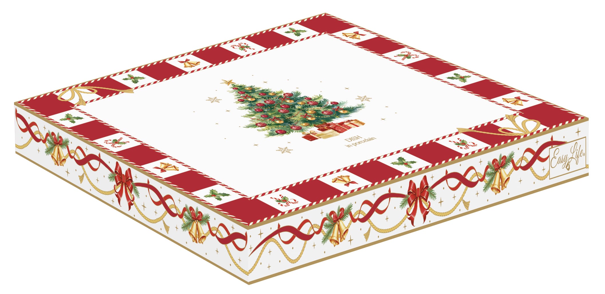 Piatto abete In Color Box- 20,5x25,5 cm / Christmas Tale