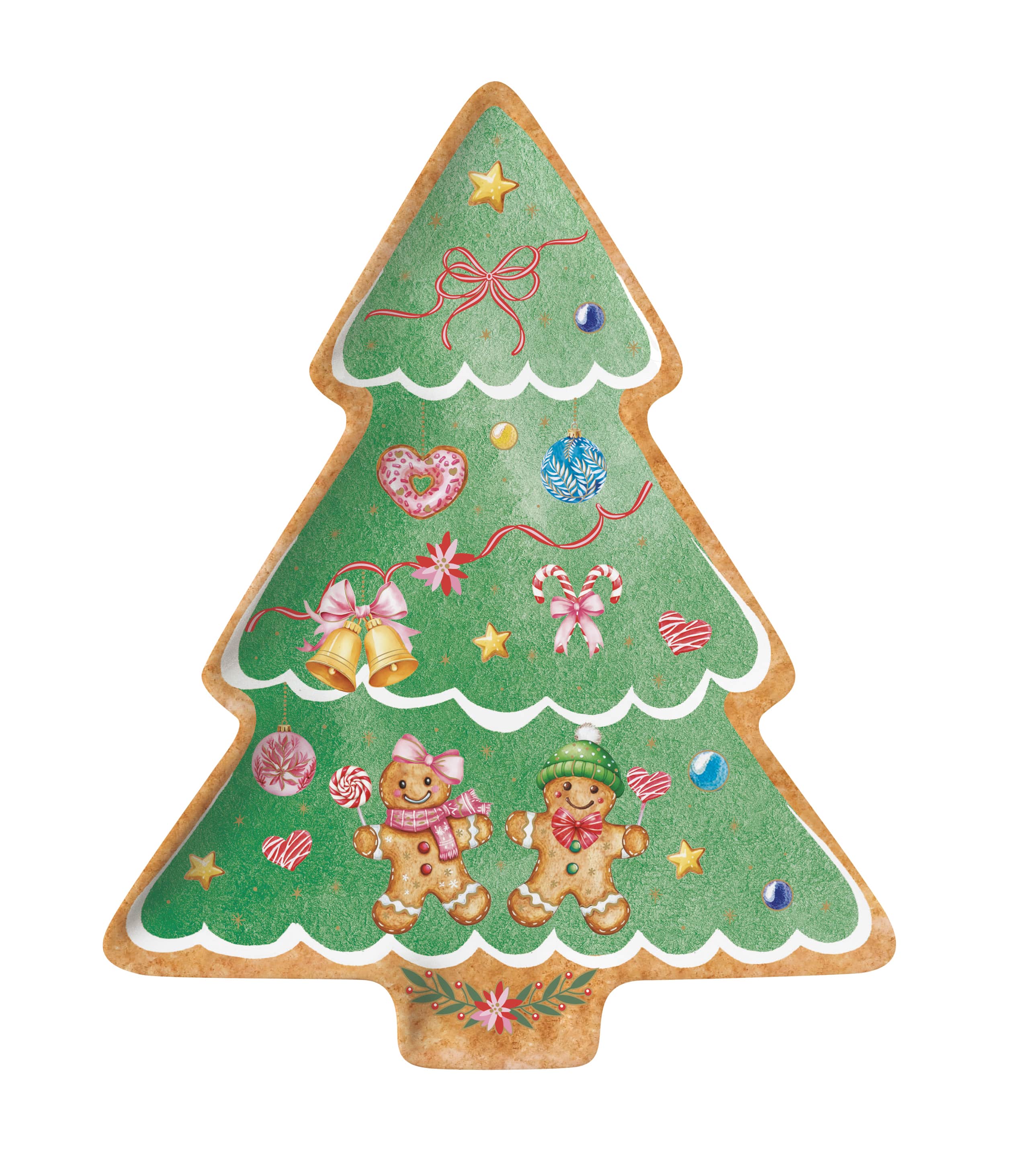 Piatto Abete In Color Box - 20,5x25,5 cm / Sweet Christmas