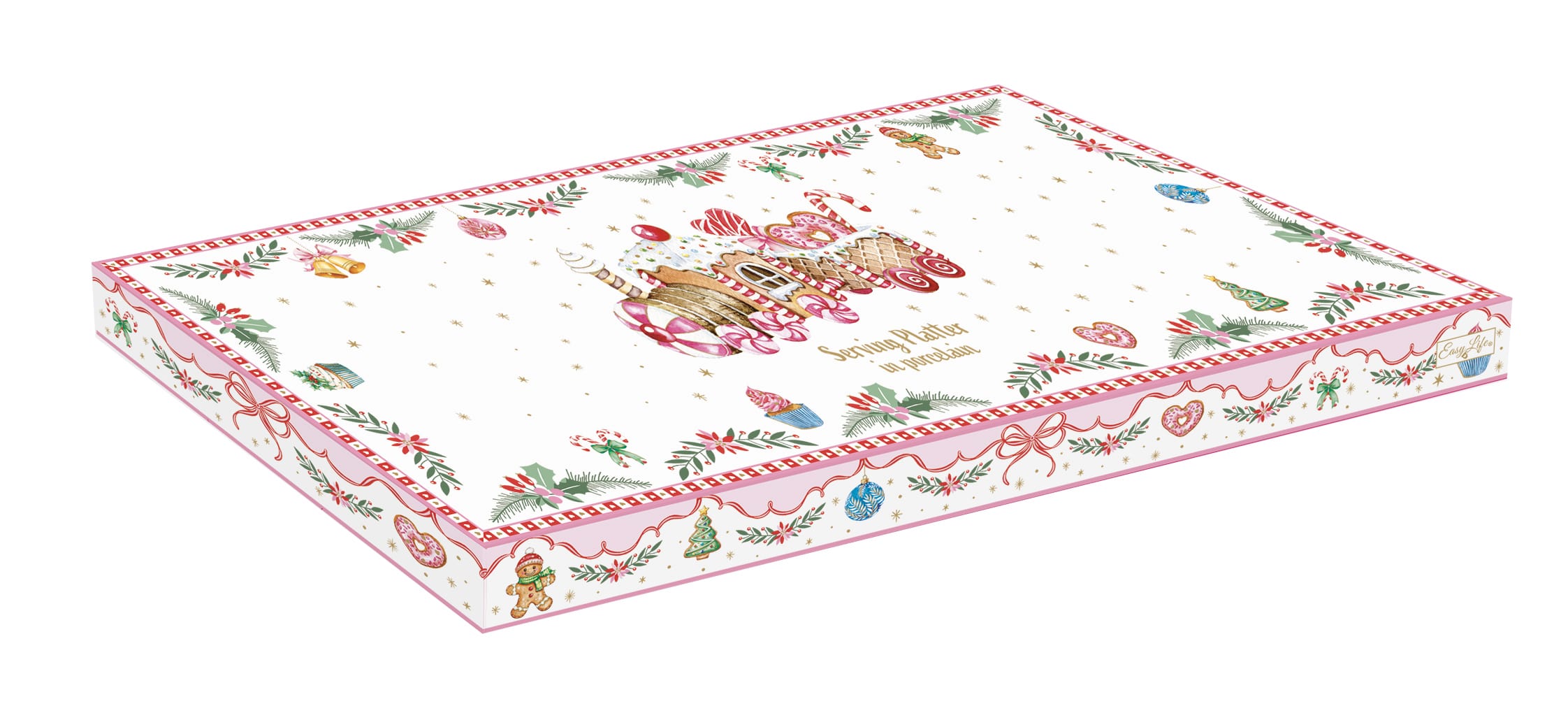 Vassoio In Color Box - 37x14 cm / Sweet Christmas