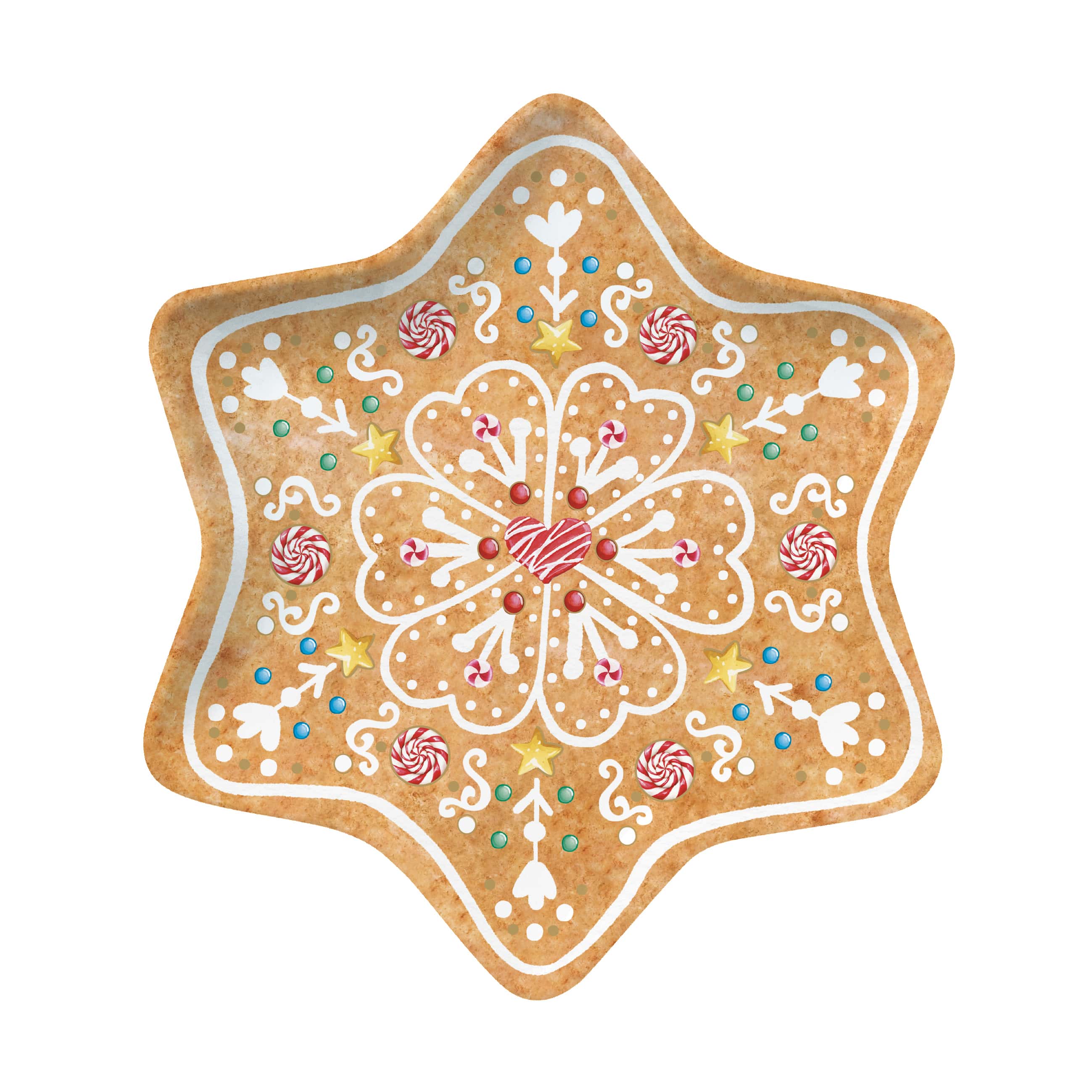 Piatto Stella In Color Box - 22,5 cm / Sweet Christmas