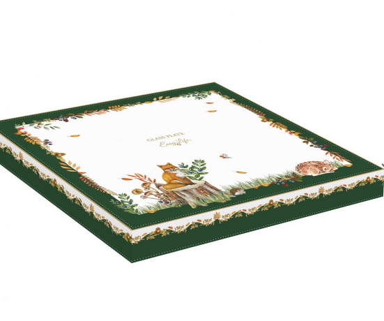 PiattinoFoglia D'Acero in vetro - 28x23 cm / Forest Dream