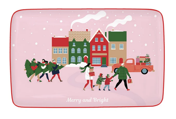 Vassoio in porcellana - 22x14 cm / Christmas Twist