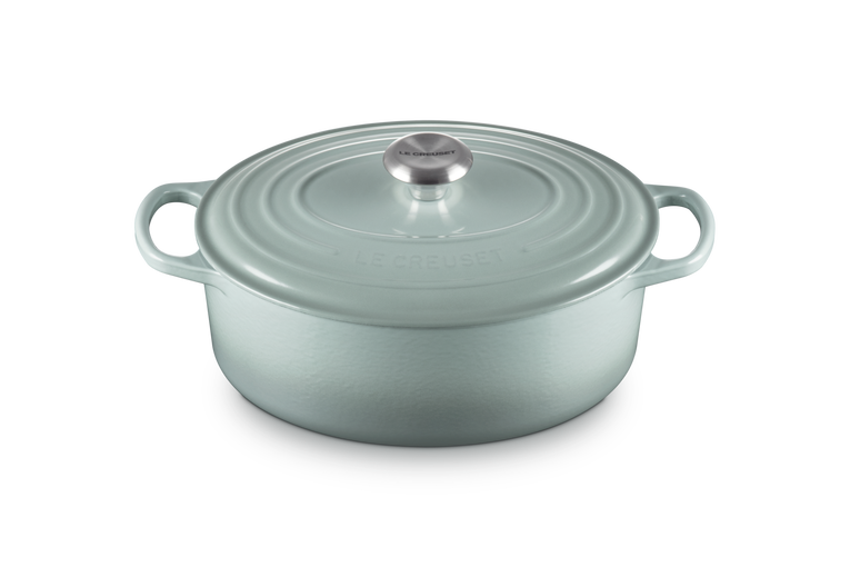 Cocotte ovale Evolution in ghisa vetrificata - 29 cm, 4.7L Sea Salt