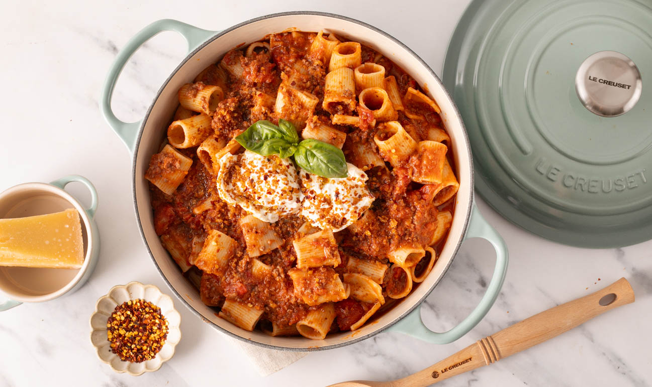 Cocotte rotonda Evolution in ghisa vetrificata - 26 cm, 5.3L Sea Salt