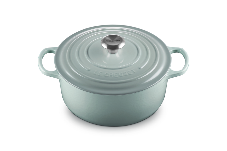 Cocotte rotonda Evolution in ghisa vetrificata - 26 cm, 5.3L Sea Salt