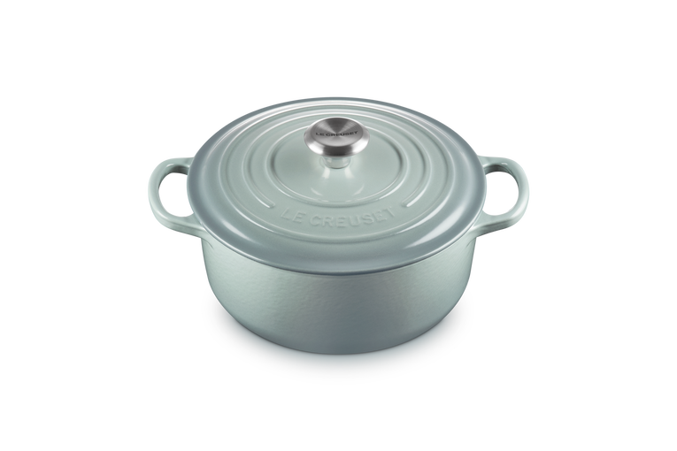 Cocotte rotonda Evolution in ghisa vetrificata - 20 cm - color sea salt