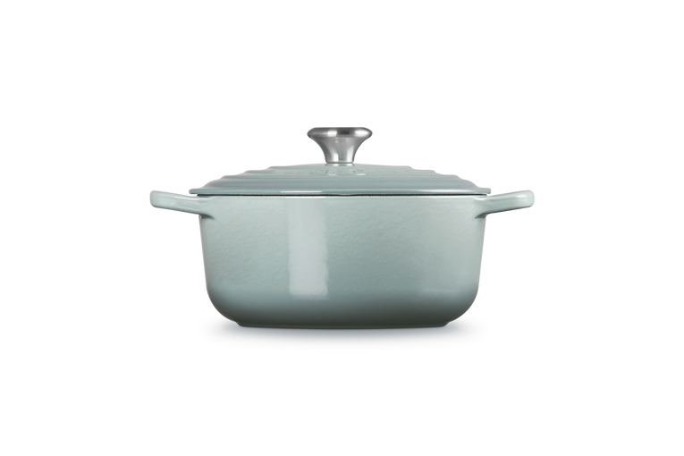 Cocotte rotonda Evolution in ghisa vetrificata - 20 cm - color sea salt