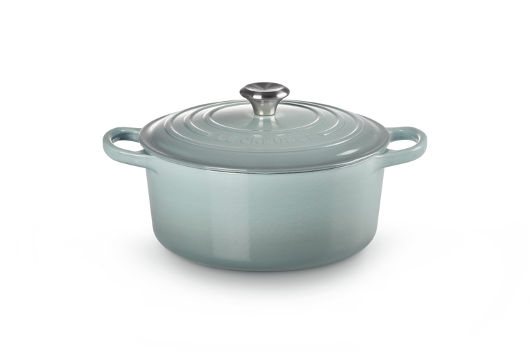 Cocotte rotonda Evolution in ghisa vetrificata 22 cm - color sea salt