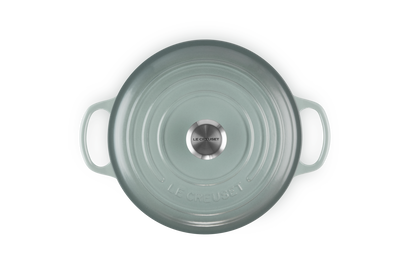 Cocotte rotonda Evolution in ghisa vetrificata 22 cm - color sea salt