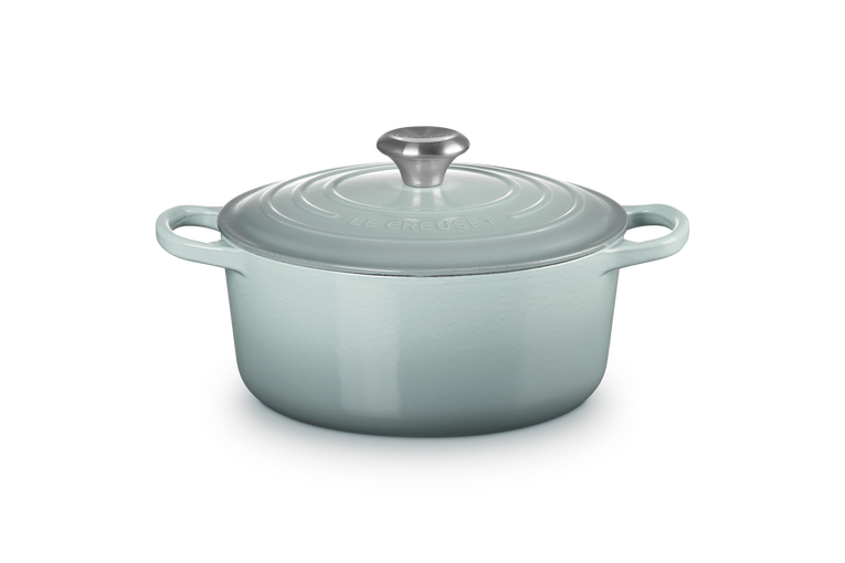 Cocotte rotonda Evolution in ghisa vetrificata 24 cm - colore sea salt