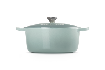 Cocotte rotonda Evolution in ghisa vetrificata - 28 cm - color sea salt