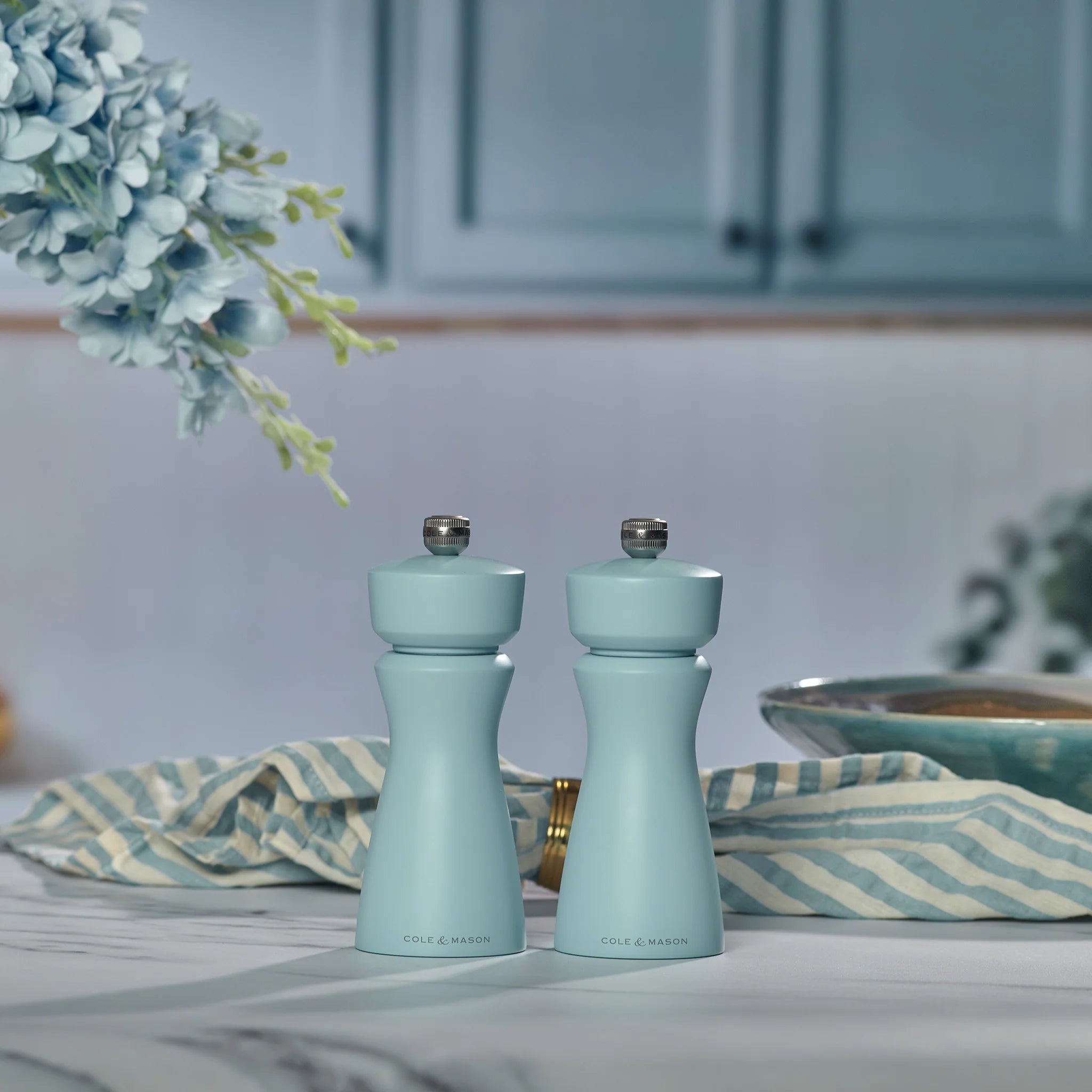 Cole & Mason - Macina sale e pepe Kenton in blu sale