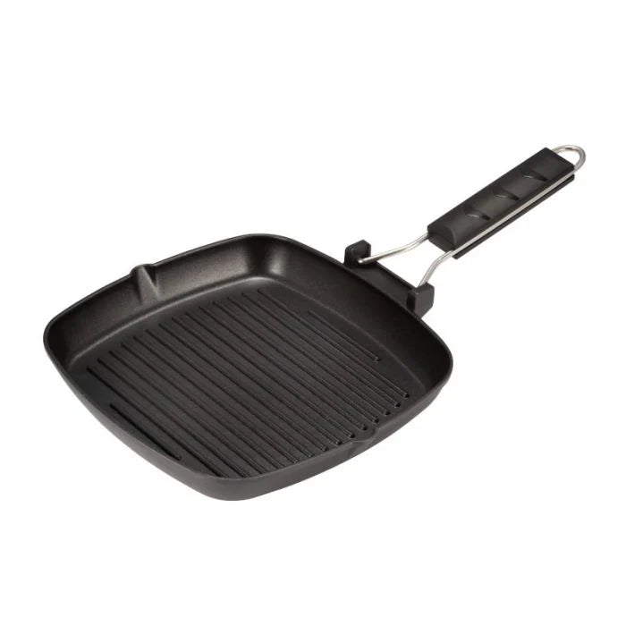 Bistecchiera quadrata per induzione in alluminio antiaderente 26x26 cm