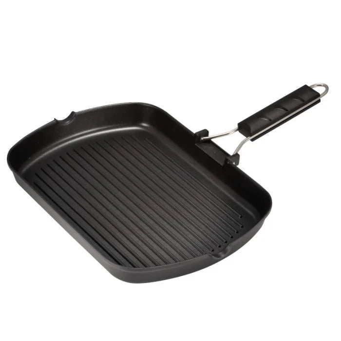 Bistecchiera rettangolare per induzione in alluminio antiaderente cm 25x35