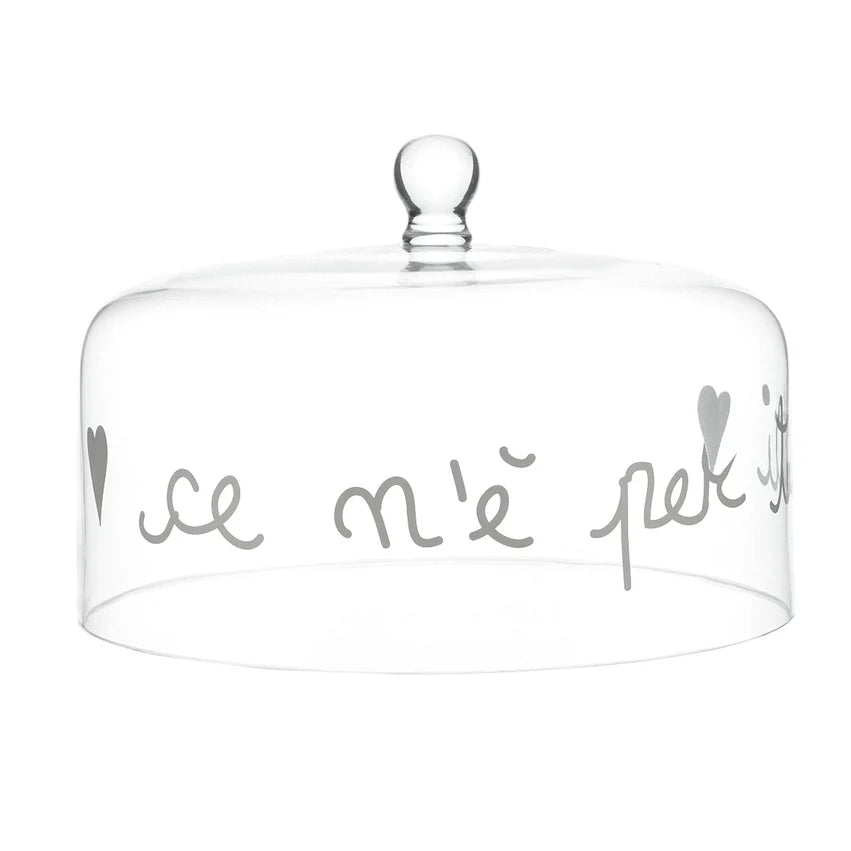 Campana in vetro per dolci "Ce n'è Per Tutti" - 28,5 cm