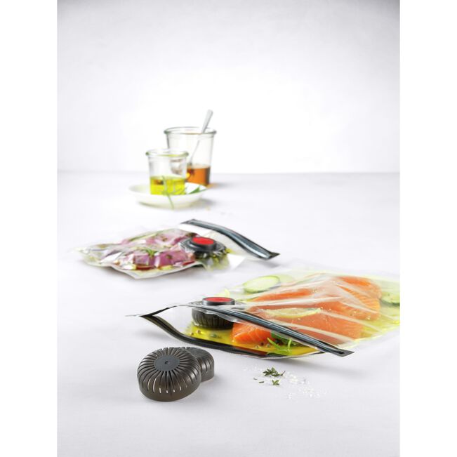 Fresh & Save Starter set sottovuoto, plastica / M/L, 7-pz., bianco