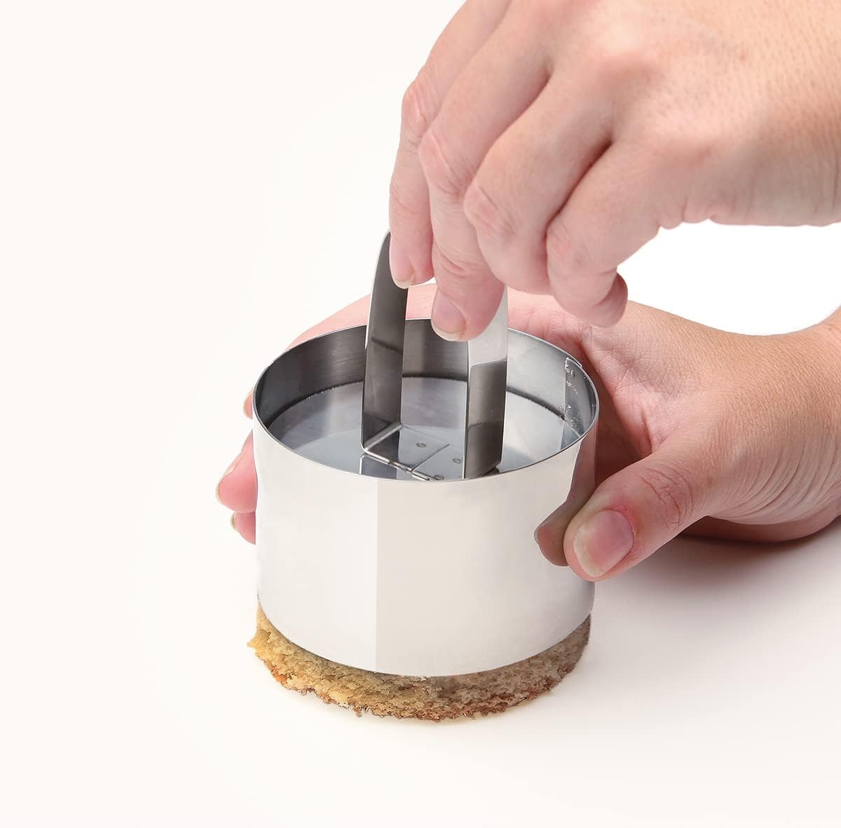 Set 4 stampini tondi con stantuffo - 7,5 cm