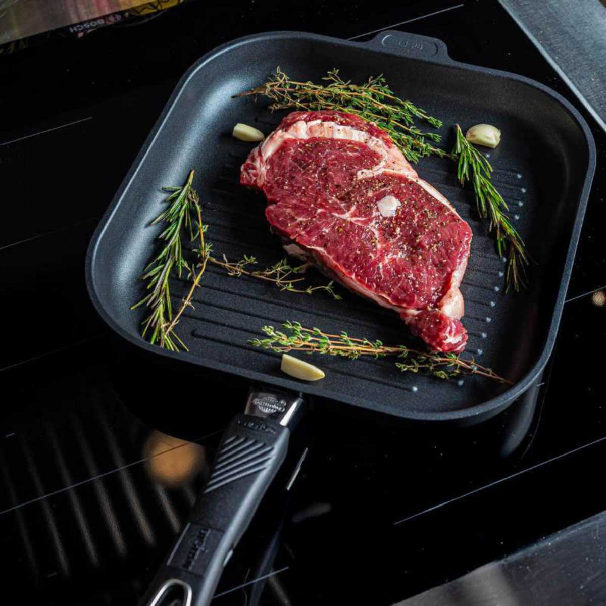 Bistecchiera Induzione 2828 Manico Removibile