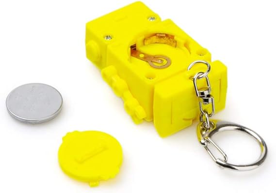 Portachiavi robot multifunzionale con luce - Giallo