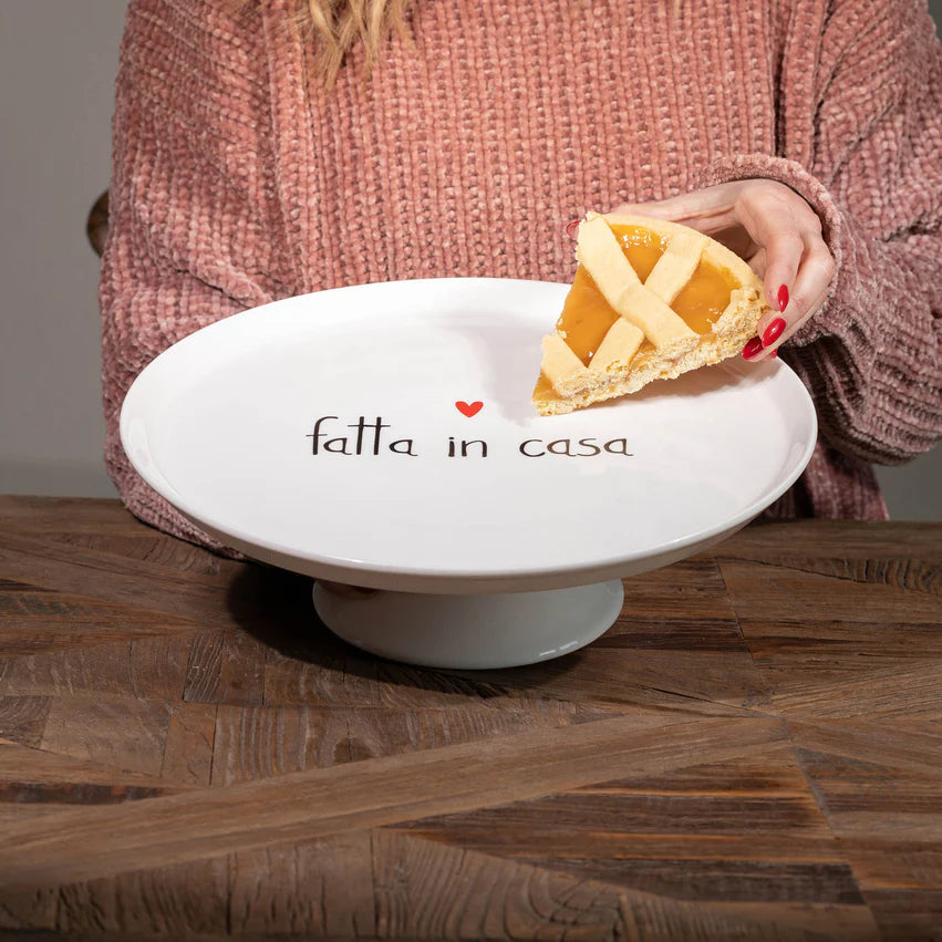 Alzata per dolci e torte in gres - Fatta in casa