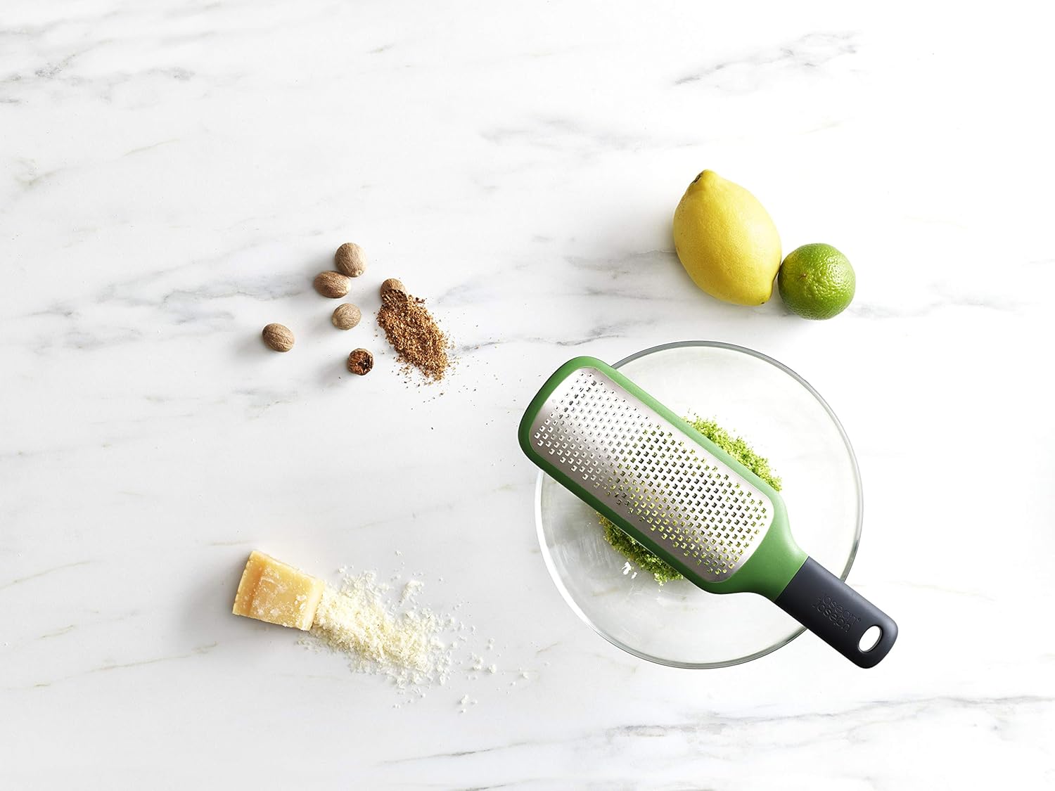 GripGrater Grattugia a Paletta con Fissaggio sulla Ciotola - Lama a Taglio fine