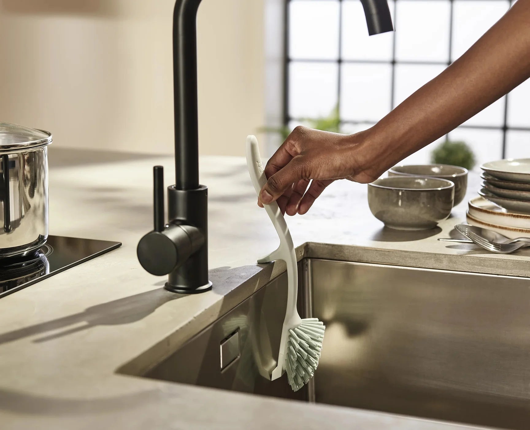 Spazzola per piatti Edge™ Stone Green