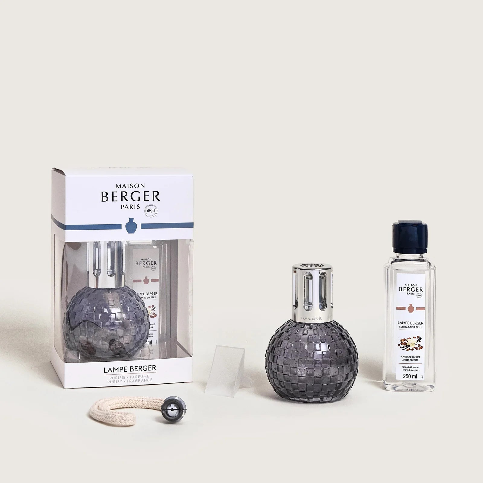 Lampada Catalitica Cofanetto DISCO Gris + 250ml Poussière d’Ambre