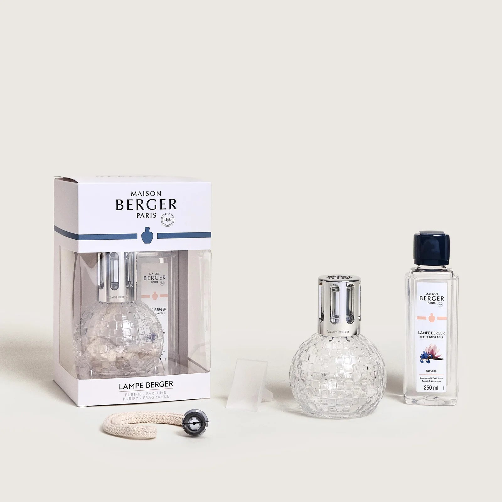 Lampada Catalitica Cofanetto DISCO Trasparent + 250ml Liliflora