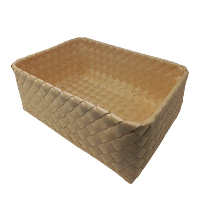 Cestino da buffet beige con bordo rinforzato - cm 35x25 H 14