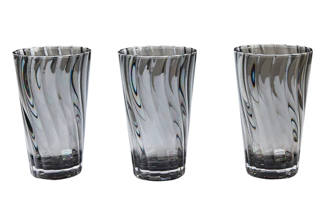 Formentera - Set 6 Bicchieri Bibita Grigi In Metacrilato