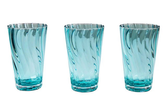 Formentera - Set 6 Bicchieri da Bibita Azzurri In Metacrilato