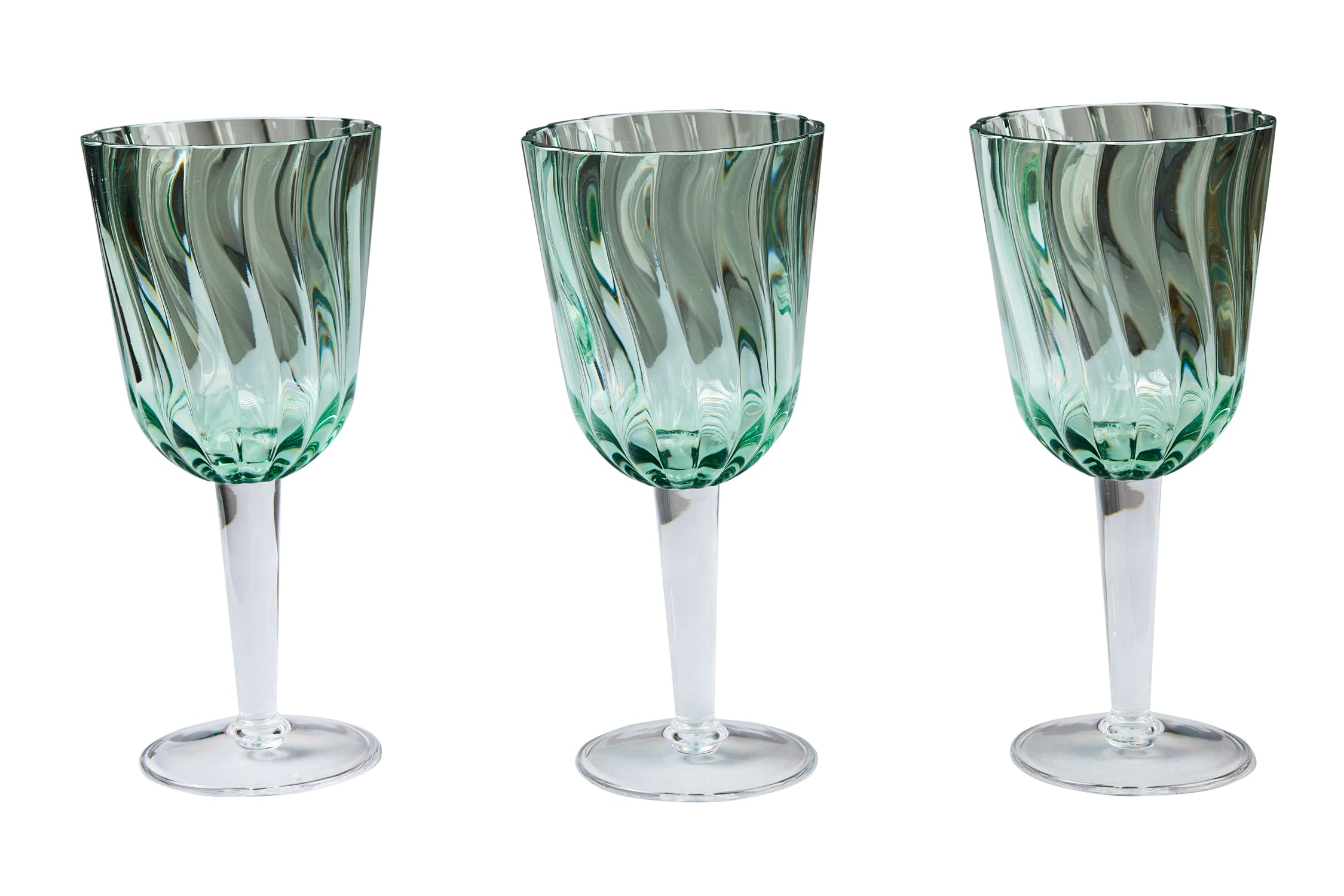 Formentera - Set 6 Calici Verdi In Metacrilato