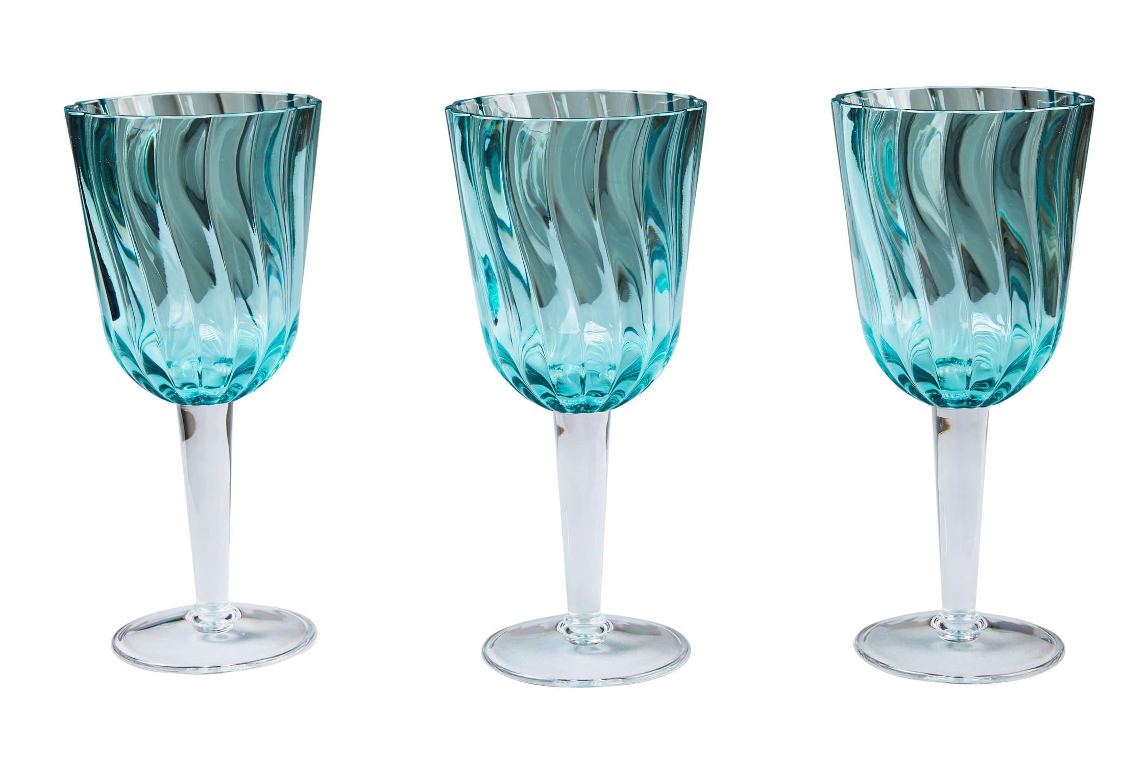 Novità Home Formentera - Calici Set 1/6 Azzurri In Metacrilato