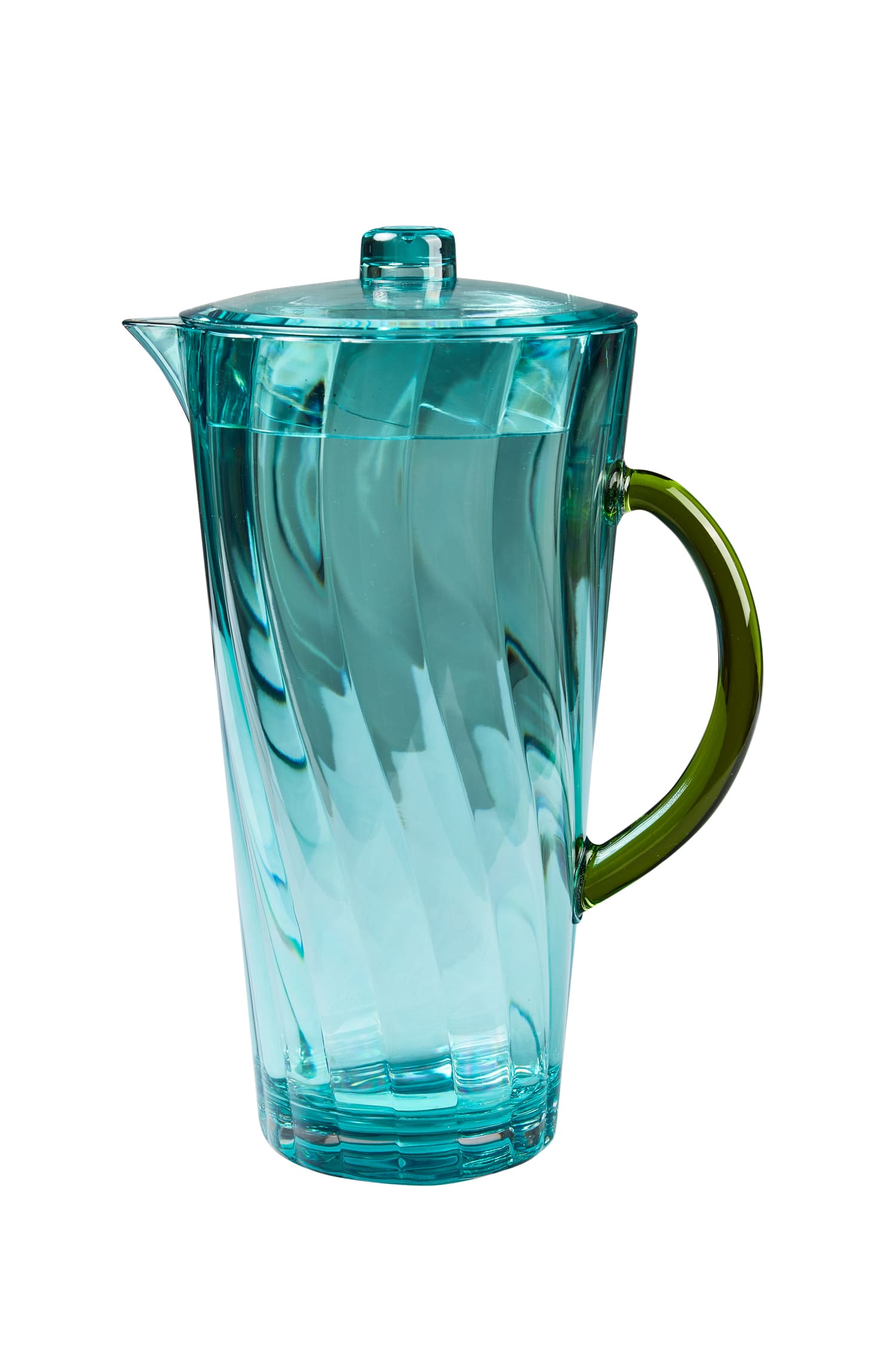 Maiorca - Brocca Azzurra Con Manico Verde In Metacrilato