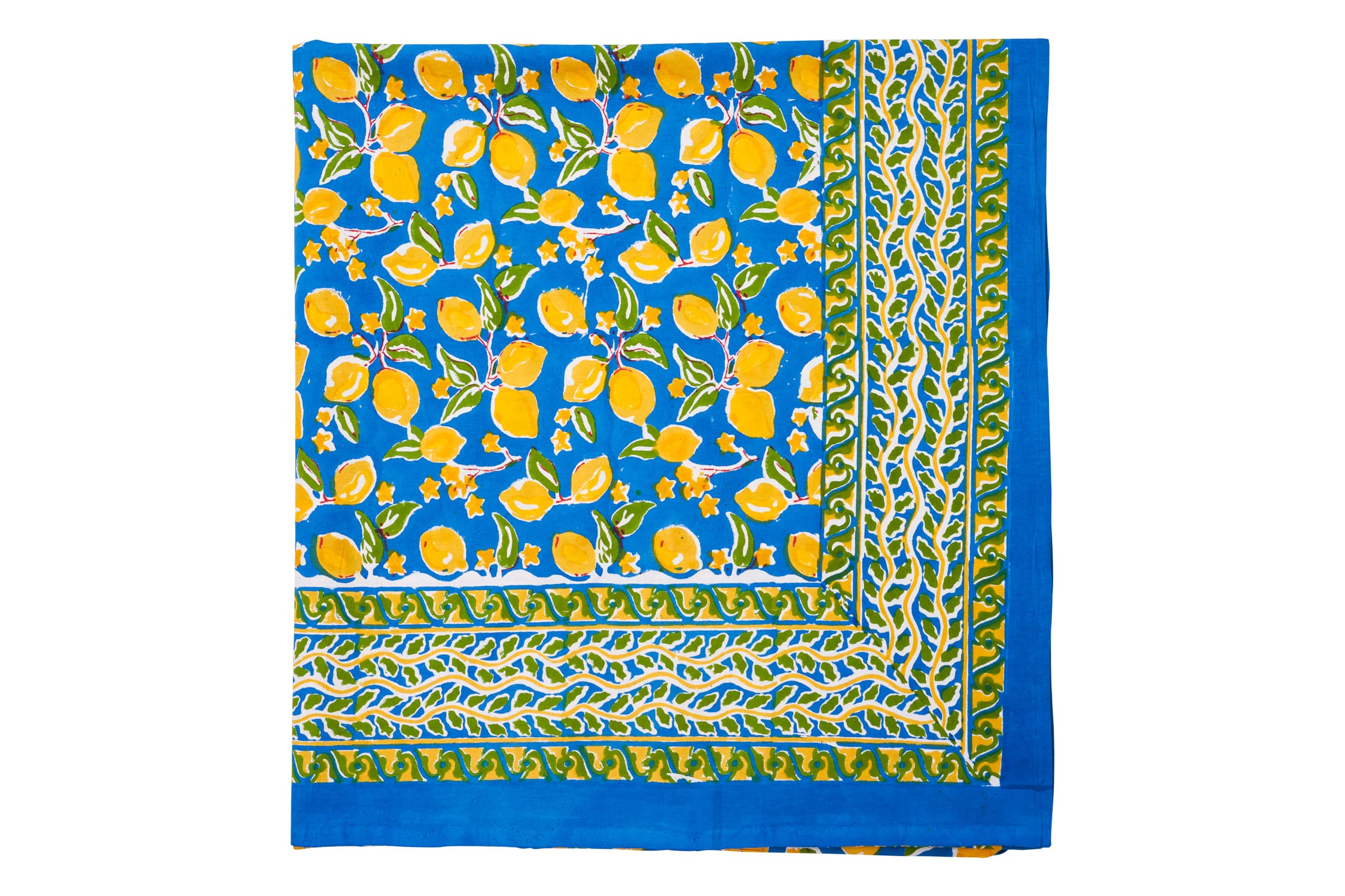 Anacapri - mezzero singolo decor blue, giallo in cotone-270x270