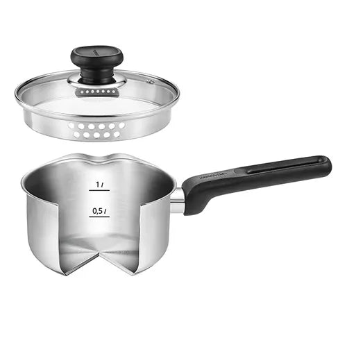 Casseruola 1 Manico Con Doppio Beccuccio E Coperchio Ø 16 Cm, 1,25