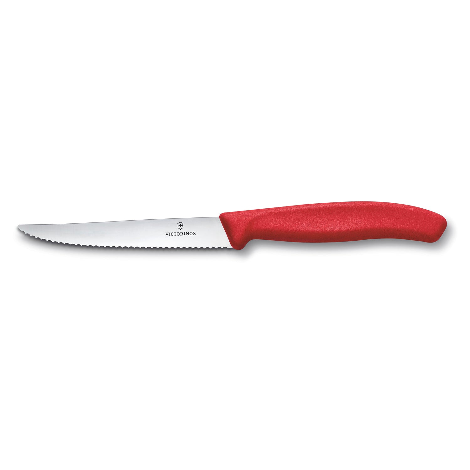 Coltello bistecca ondulato manico rosso - Swiss Classic