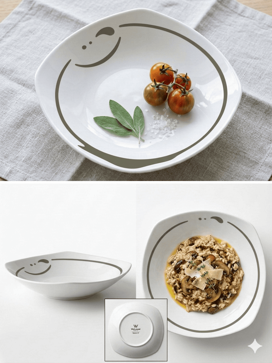 Piatto Fondo Weissestal Collezione Square-O