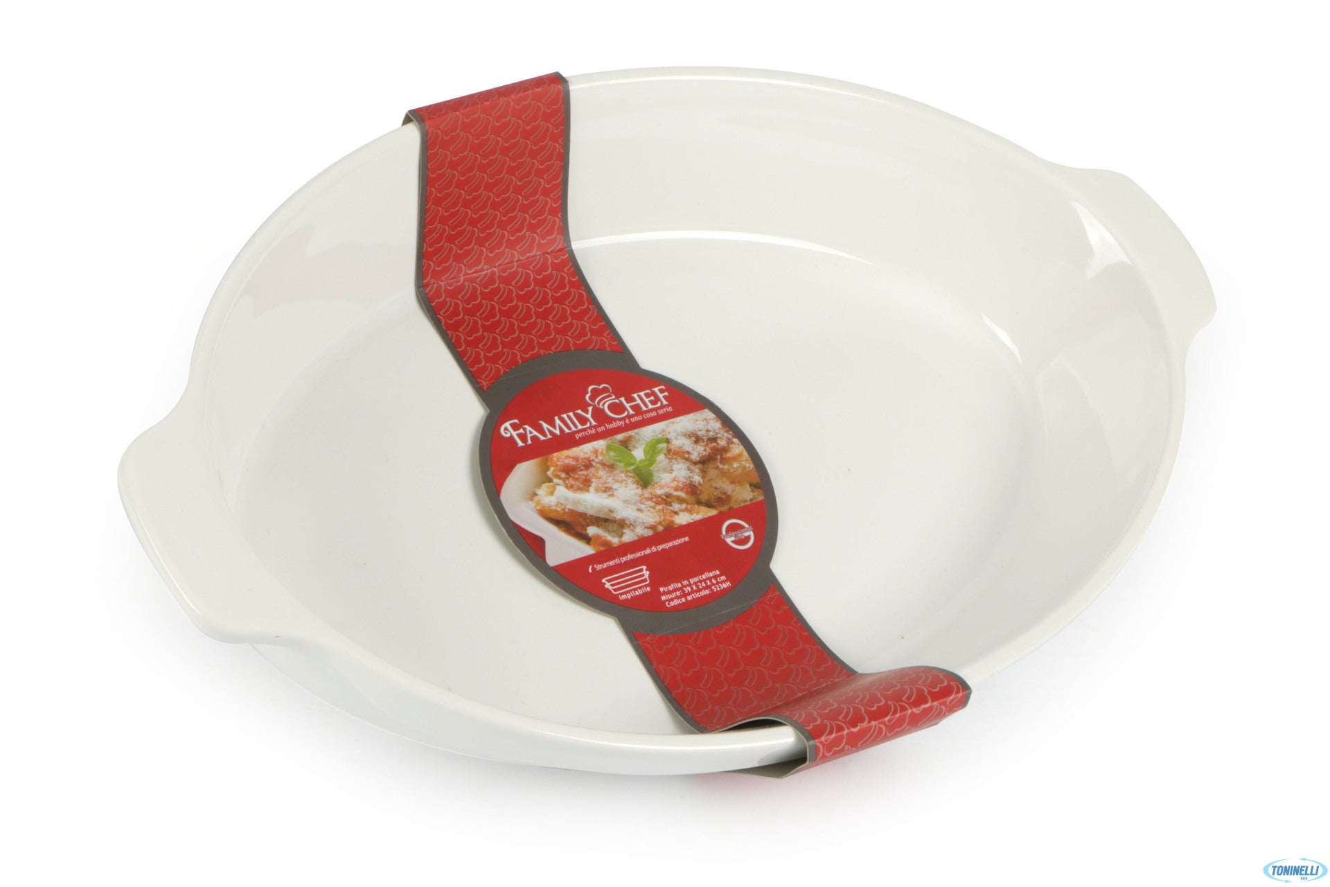 FAMILY CHEF PIROFILA BIANCA OVALE IMPILABILE 39,5X24X6