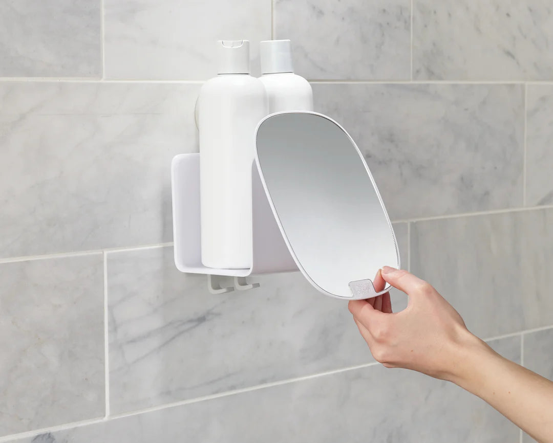 EasyStore™ Mensola da doccia con specchio rimovibile - Bianca