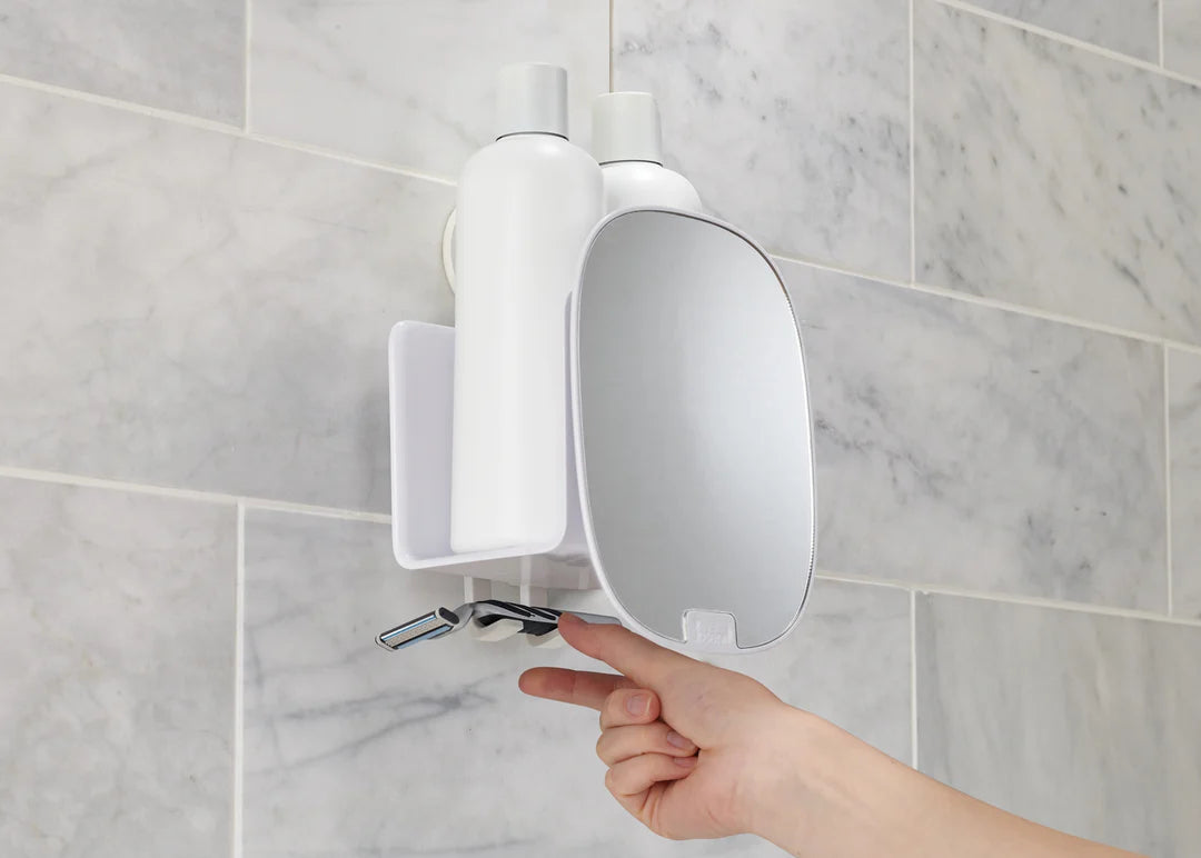 EasyStore™ Mensola da doccia con specchio rimovibile - Bianca